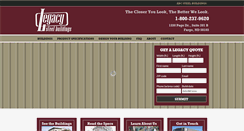 Desktop Screenshot of legacysteelbuilding.com